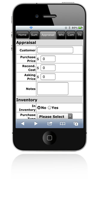 Vehicle Appraisal on iPhone and Android